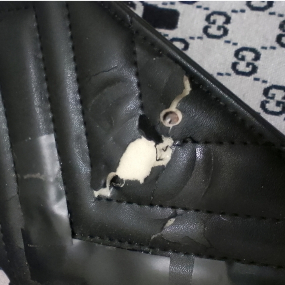 Authentic Gucci Monogram Hardware Gold Mesh Link Crossbody Bag - Picture 16 of 17